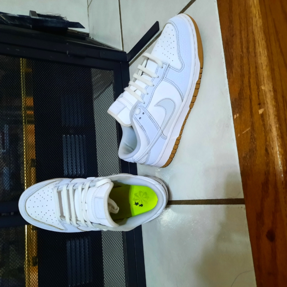 Nike White Sneakers with Gum Sole